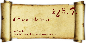 Ősze Tíria névjegykártya